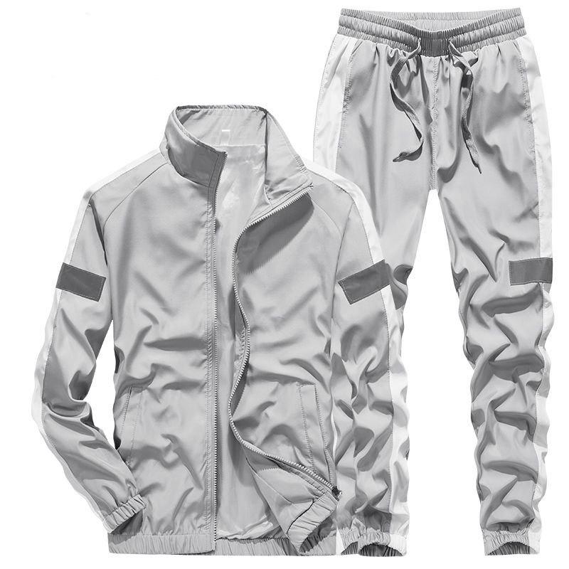 Men's Breathable Sports Hoodie and Cardigan Set: Plus Size, Customizable Two-Piece