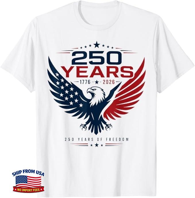 250 Anniversary USA Tee 250th Patriotic Eagle 4th of July T-Shirt