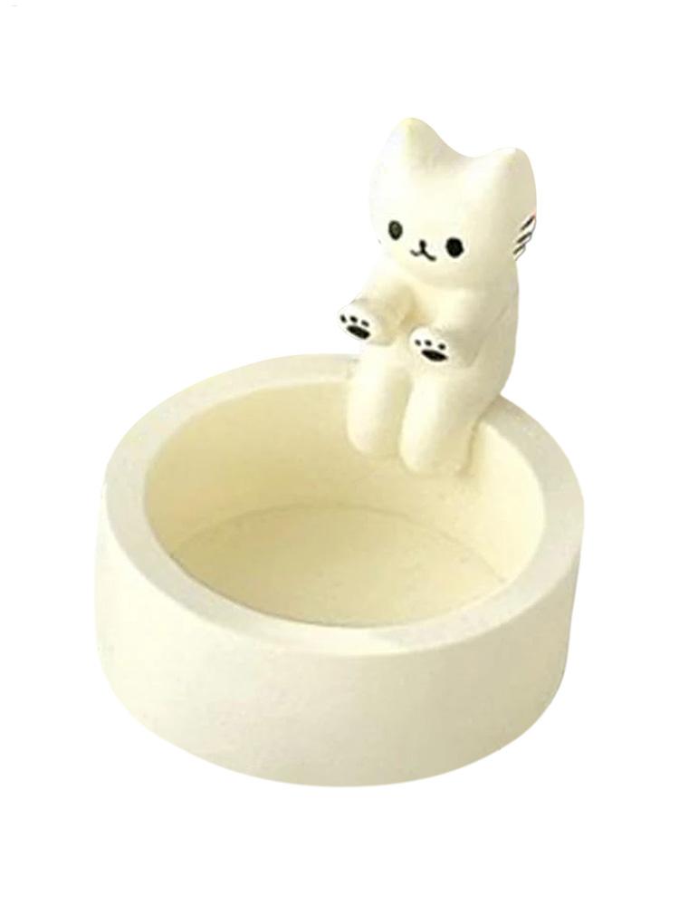 Cat Candlestick Warm Claw Cat Gypsum Cute Cartoon Candle Holder Candle Wax Holder Wax Tealight Tray Cartoon Cat