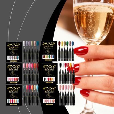 6 Kleuren Nail Art Pen Set Hoge Pigmentatie Sneldrogende Olie Pen voor Salon Thuis DIY Manicure Gereedschap