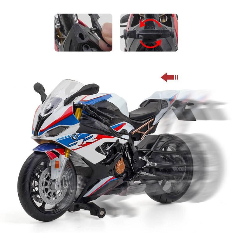 MotoGP BMW S1000RR Simulazione Moto da Corsa Squisito Diecast & Veicolo Giocattolo RMZ city 1:Modello da collezione in lega 12
