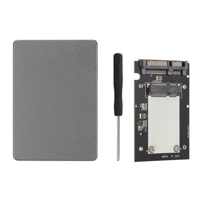 Aluminiumslegering SSD-adapterkabinett 6 Gbps Dataoverføring Ultratynt MSATA TIL SATA3.0 Harddisk