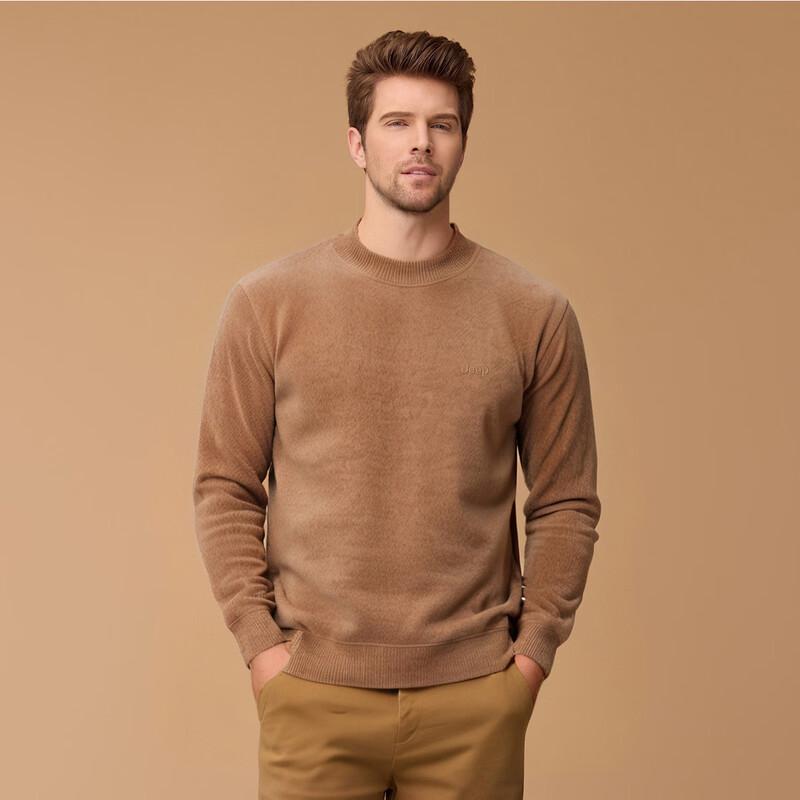 Jeep Men's Embroidered Fleece Pullover Sweater