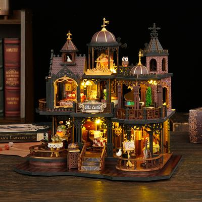 DIY-Miniatur-Puppenhaus aus Holz: 3D-Puzzle zum Zusammenbauen mit Möbeln und Beleuchtung – Puppenhaus als Geburtstagsgeschenk für Freunde
