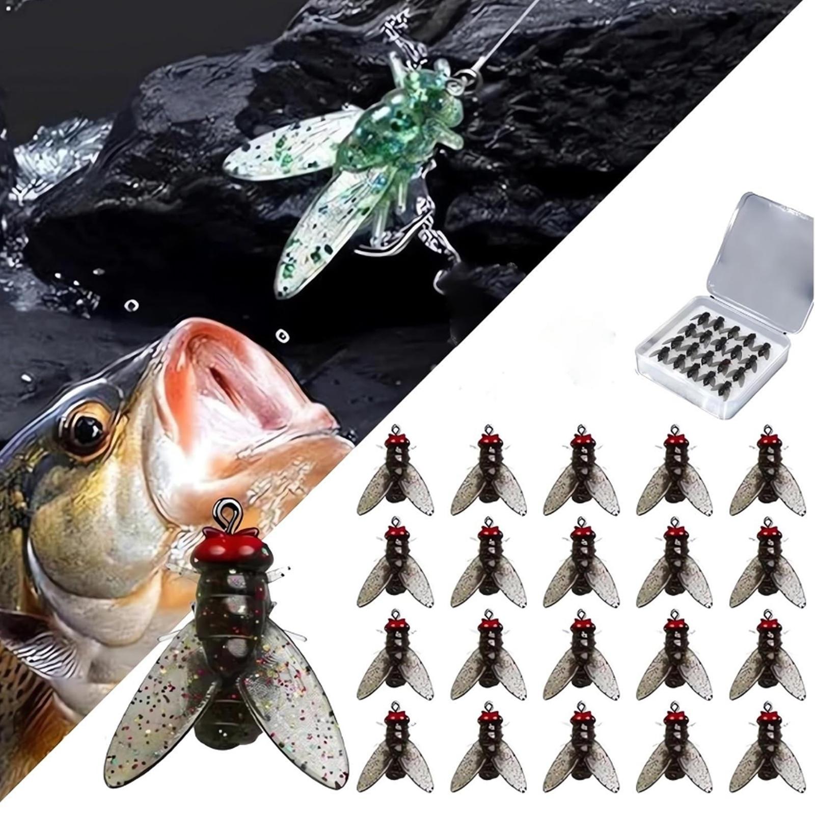 

Artificial Fly Fishing Lures Set with Realistic Fly Shape Durable Fishing Baits for Freshwater and Saltwater Fishing Tackle Accessories 8 чёрный