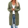 Women's Knitted Cardigan Loose, Large-sized, Laid-back Style Knitted Cardigan Sweater Coat