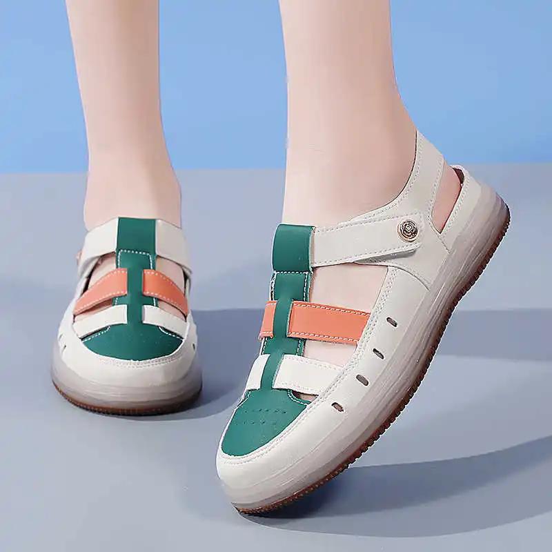Fashion Round Foot Nonslip Grandma Shoes Slippers 48 Beach Sandals For Women Sneakers Sports Sapatilla Snekers Different Sapatenes