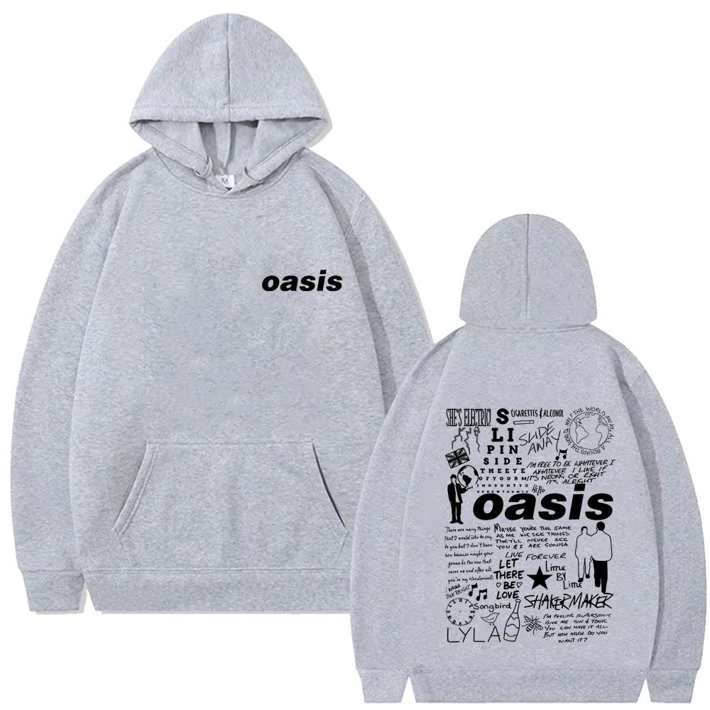 

Худи с графическим принтом Rock Band O-Oasis для мужчин и женщин, готика, оверсайз, уличная одежда, мужские повседневные хлопковые винтажные худи XL
