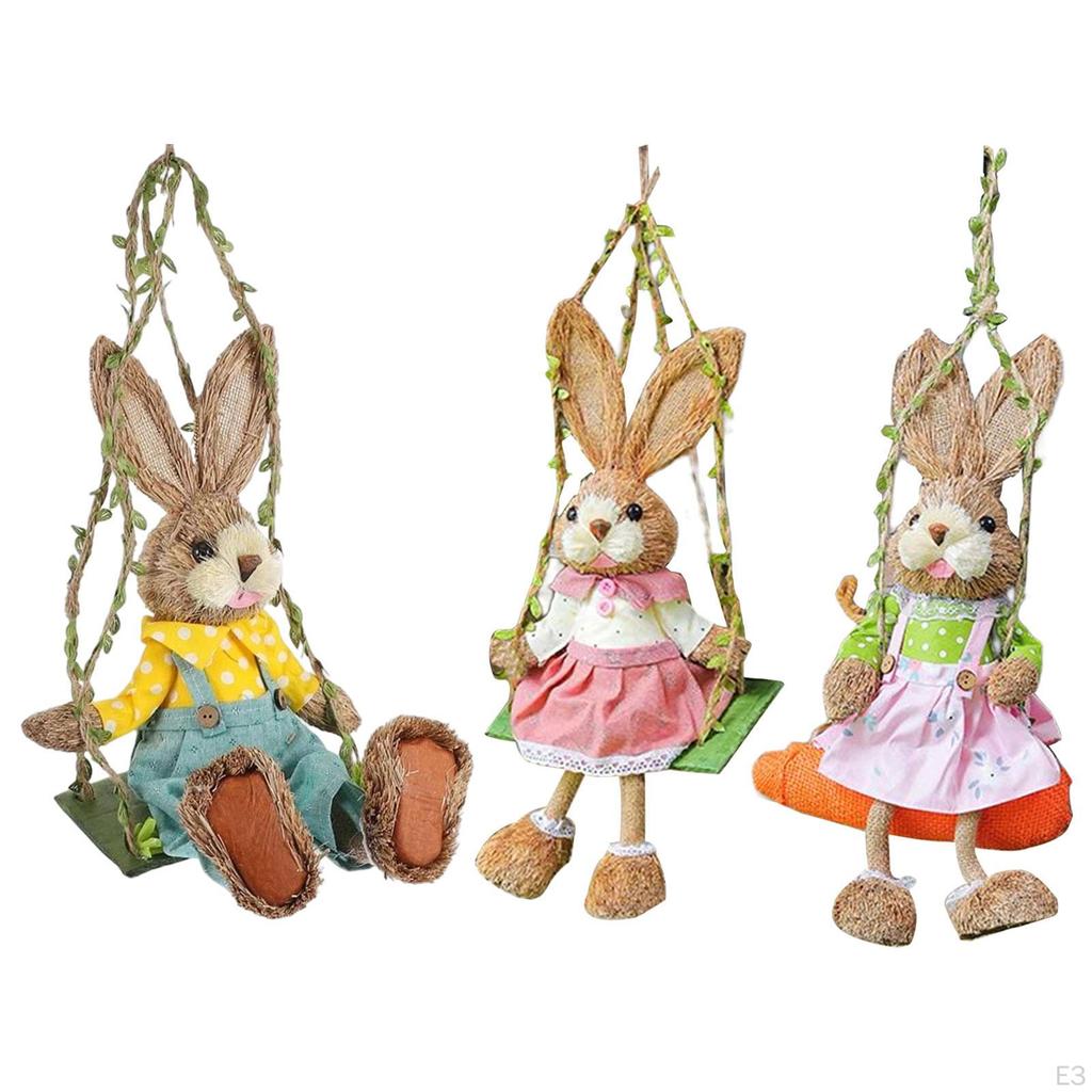 Animal Craft Decorative Ornament Swing Figurine Woven Collection Sculpture Cute for Wedding Balcony