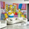 The Simpsons Wall Tapestry Aesthetic Wall Hanging Printed Fabric Blanket Decorative Tapestries for Bedroom Living Room Home Decor