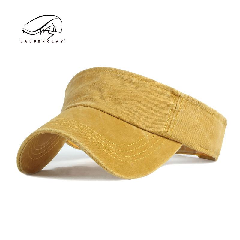 Hat Washed cotton empty top hat Men's and women's summer sun protection peaked cap Baseball cap