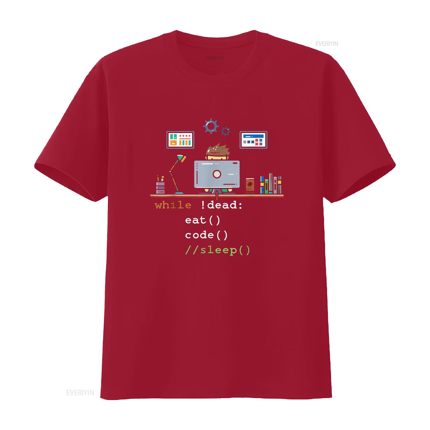 Computer Science Python Programmer Eat Code Sleep T Shirt vintage Washed Stylish graphic homme Comfortable Breathable Versatile S