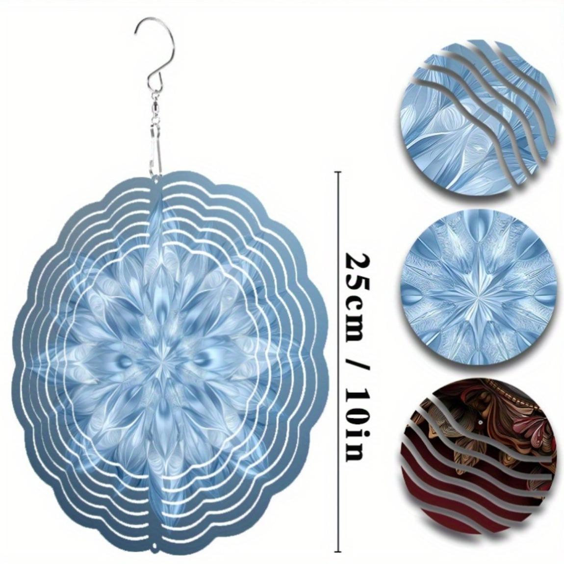 

10-Inch Metal Wind Spinner, Dynamic Rotating Outdoor Wind Chime with 360° Hook, Seasonal Garden & Lawn Decor, Versatile for Spring, Summer 01A