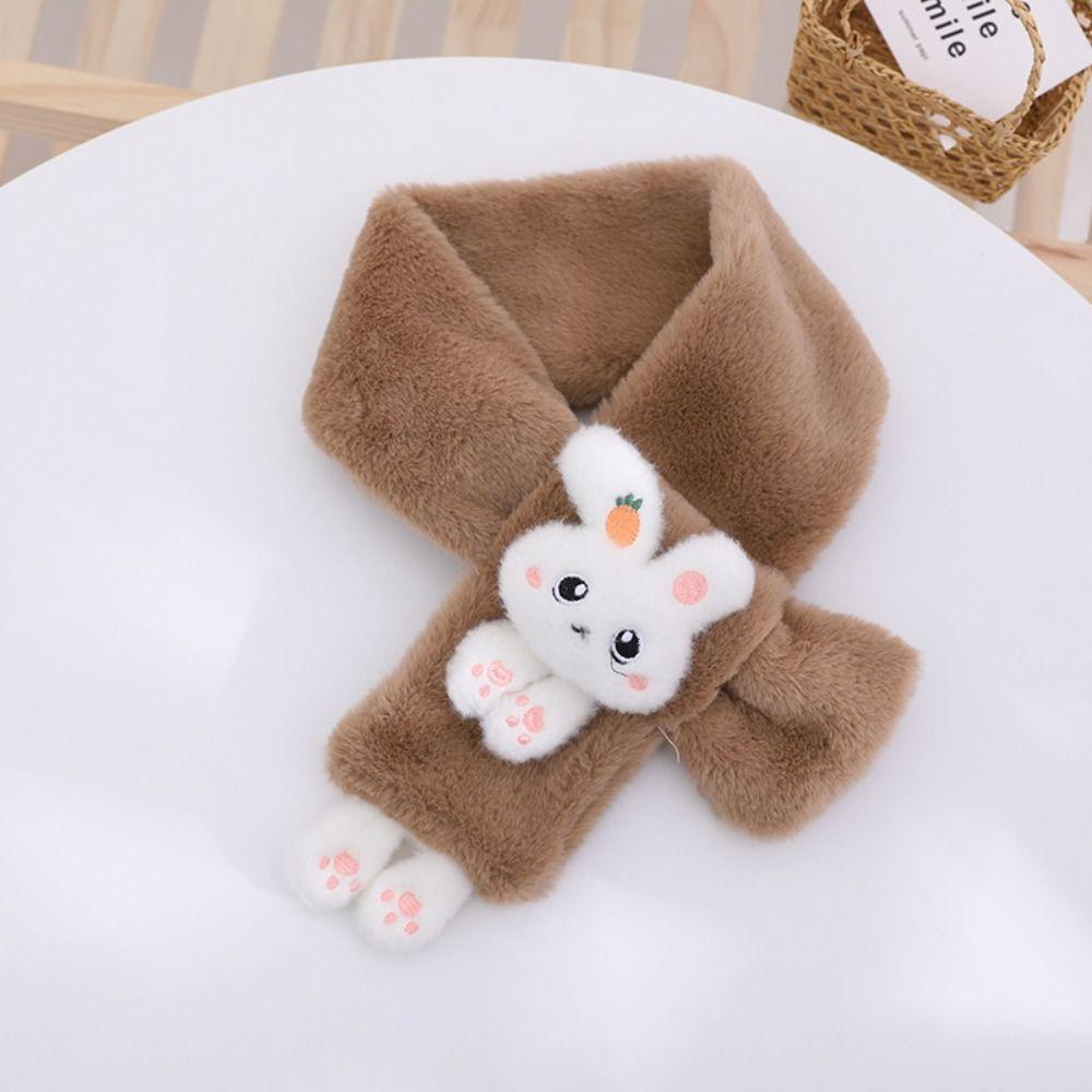 Thick Cold-Proof Collar Plush Children's Scarf All-match Scarves Wraps  Autumn and Winter