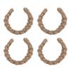 4pcs Jute Curtain Tiebacks Curtain Rope Lightweight Decorative Curtain Holdbacks for Cottages Sunroo