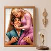 Diamond Art Painting Kit – Romantic Embrace Scene Sparkles, Home Wall Decor, Handmade Gift, for Adults