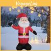 Colorful Inflatable Christmas Santa With Led Lights For Festive Holiday Outdoor Yard Decor