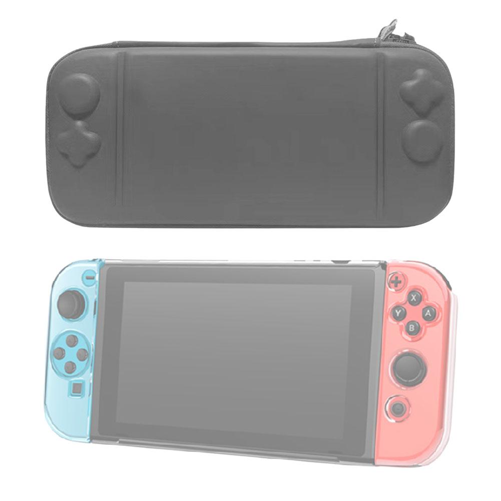 Hard Protective Carry Case with Card Slot & Mesh Bag Shockproof Console Storage Bag Large Capacity for Outdoor NS2 Organizer Bag