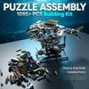 Mechanical Piranha Building Blocks Kit,LED Light With Display Stand,Collectible Assembly Model For Adult Hobbyists