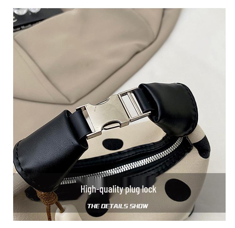 2026 New Women's Korean Fashion Polka Dot Underarm Crossbody Handbag for Daily Commute