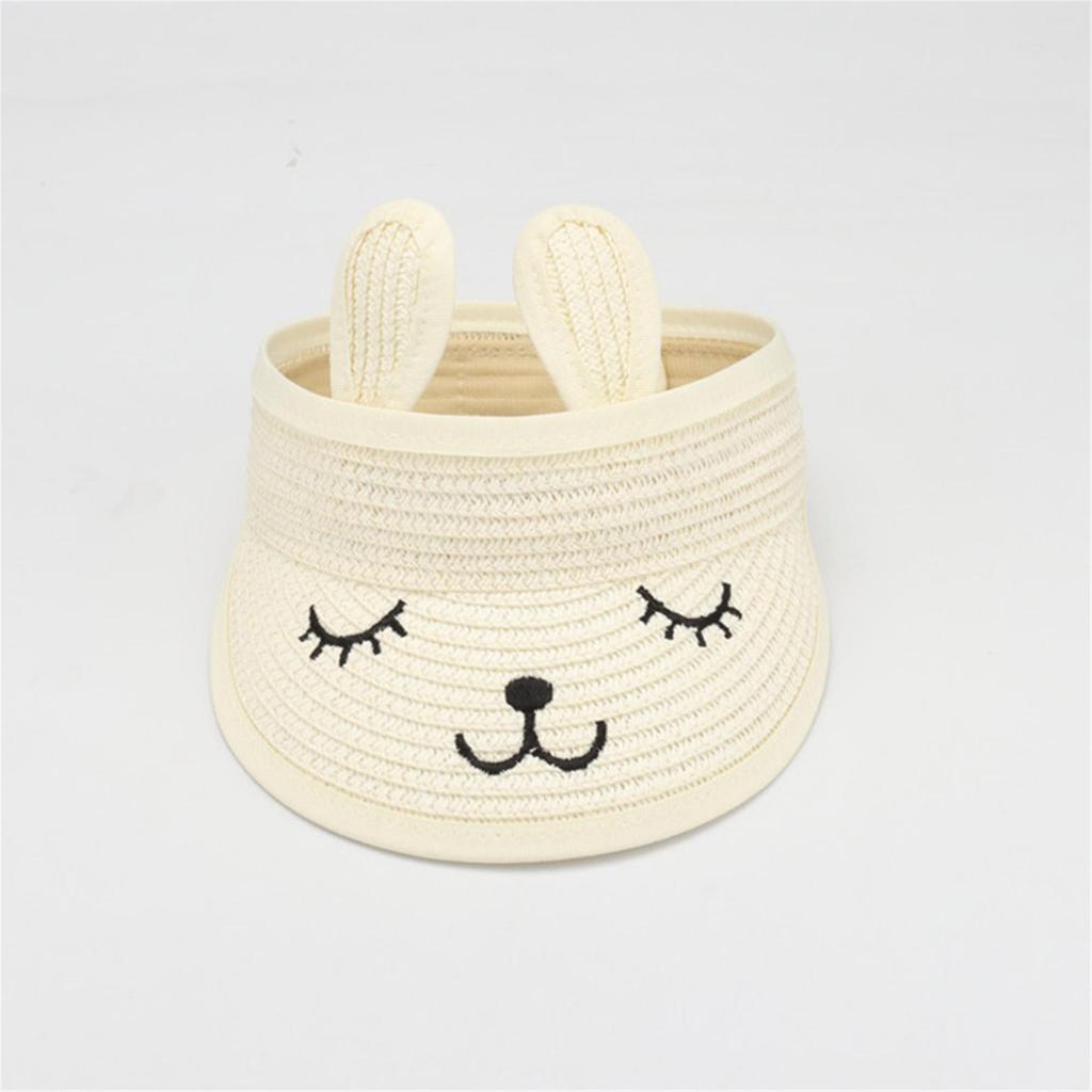 Kids Sun Hat Summer Beach Cap for Baby Girl & Boy with Sunshade Cartoon Floppy Design Baby Sun Visor Top for Outdoor Play
