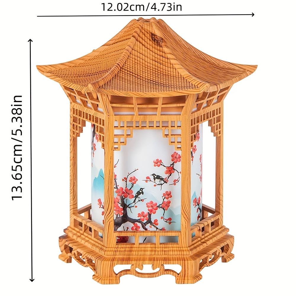 Chinese-Style Mini Humidifier & Night Light - USB- Portable Cool/Dry Mist Air Humidifier with Traditional Pagoda/Tortoise Design, ABS Quiet Operation