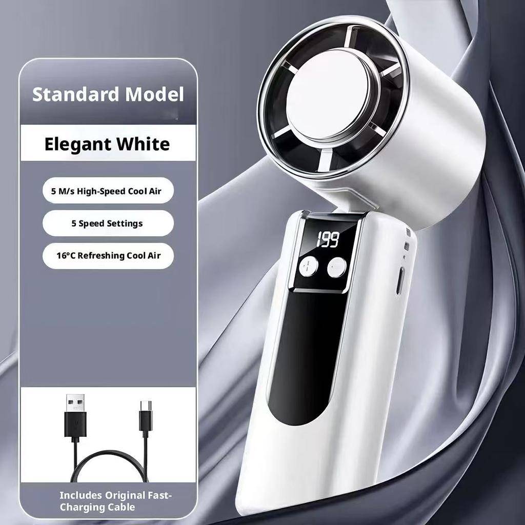 Super Speed Wind Cannon Handheld Mini Fan Portable Semiconductor Ice Compression Cooling Outdoor Mini Air Conditioner Fan