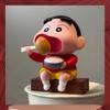 Cartoon 8cm Crayon Shin Chan Eating Potato Figurine Cute Desktop Ornament Home Decoration Birthday Gift Tabletop Display
