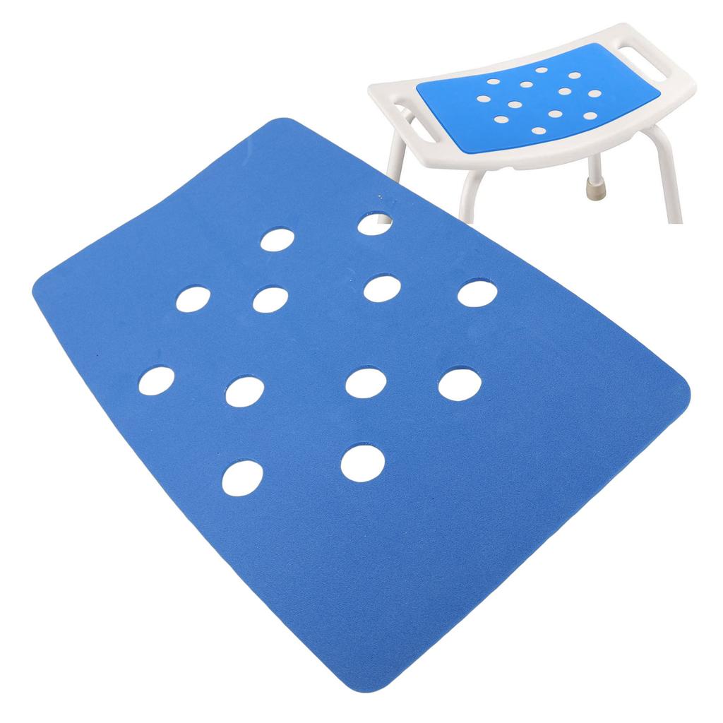 Shower Bench Cushion Cover Self Adhesive Non Slip Warm Shower Chair Pad Comfortable Support for Elderly Seniors Disabled People EVA Material 13.98 X 9