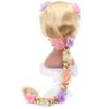 Girls Long Braided Wig with Flowers Cosplay Princess Costume Wig Children's