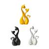 3D Printed Couple Cat Sculpture, Abstract Double Cat Figurine, Minimalist Modern Cat Decoration for Table, Aesthetic Gift for Cat Lovers