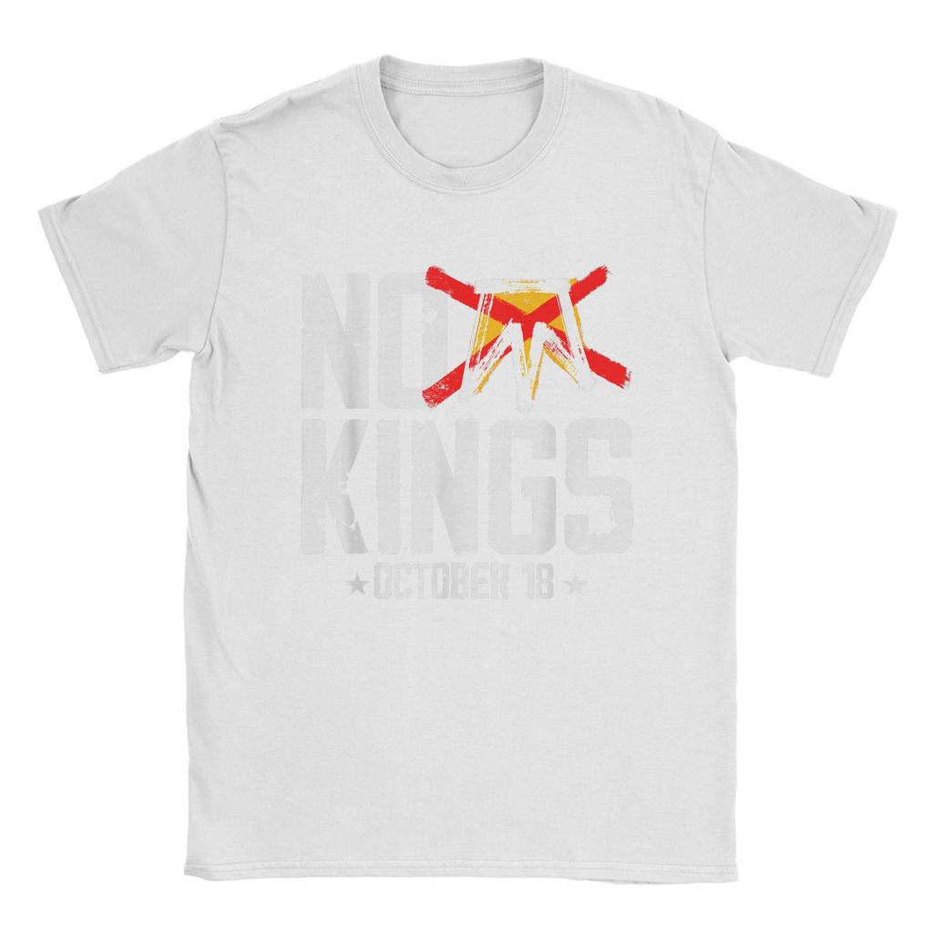 Herren T-Shirts No Kings 18. Oktober No Kings Day Lustiges Reines Baumwoll T-Shirt Kurzarm T-Shirts Rundhals Kleidung Geschenkidee