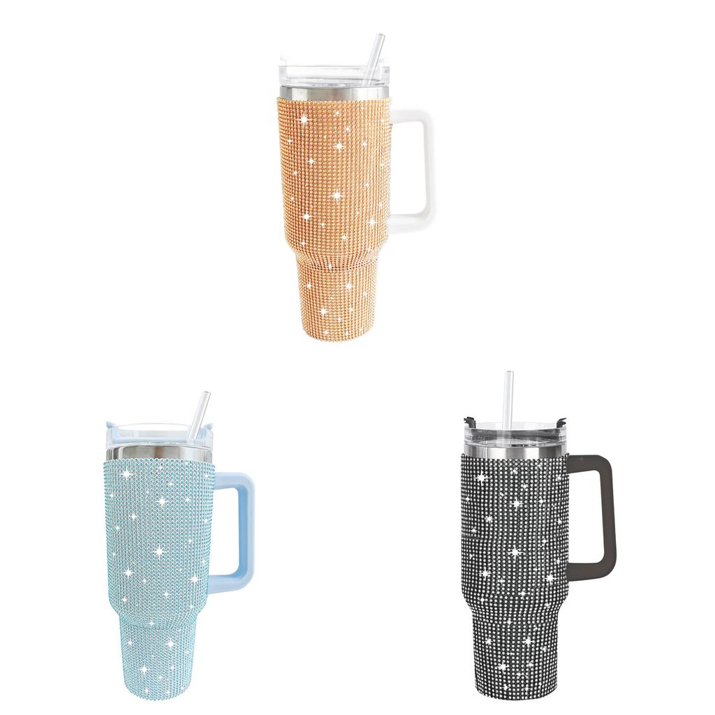 Insulated Travel Mug With Handle And Straw For Commuting And Outdoors