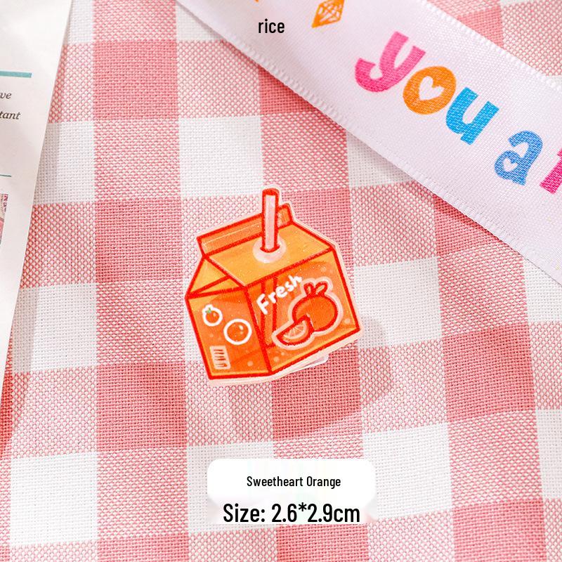 Cartoon Acrylic Drink Bottle Clip: Cute Student Stationery & Gift