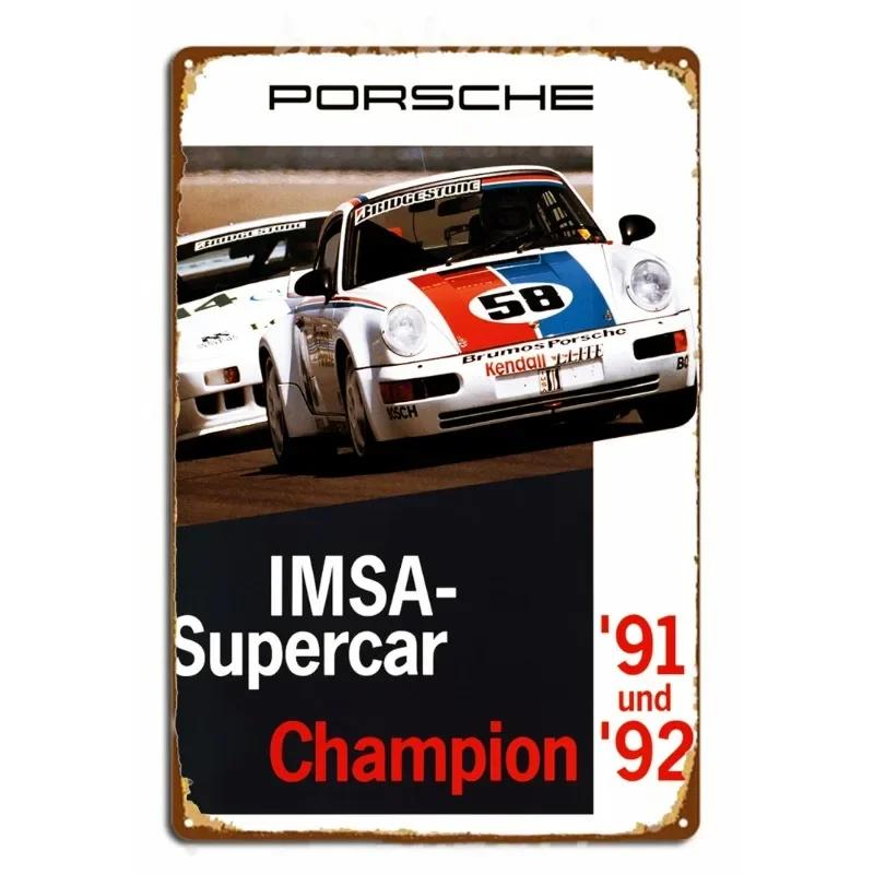 Racing Car 1985 Race Rally Metal Tin Sign Vintage Auto Poster Decorative Wall Plaque Iron Plate Painting Signs Garage Home Decor