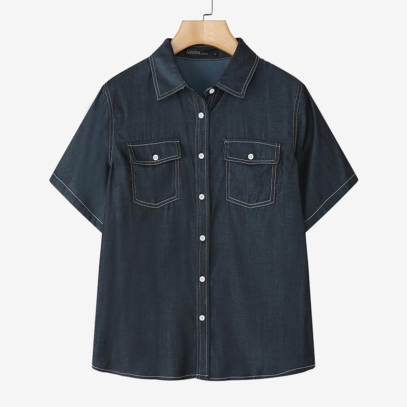 

ZANZEA Women Turn Down Collar Casual Short Sleeve Blouse S