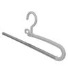 Shinkohanger Mono Closet Slacks Hanger Set of 2 with Connecting Hooks and Swivel Hooks, Gray