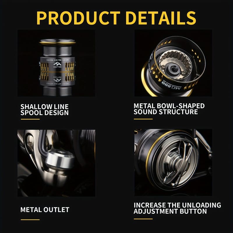 Metalowy Kołowrotek Wędkarski Bezszwowy Płynny System Oburęczny Odpowiedni do Wędkarstwa Słodkowodnego i Morskiego Wędkarstwo Podlodowe Outdoorowy Entuzjasta Wędkarstwa Podlodowego Prezent Wędkarski