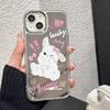 Trendy Cartoon Makeup Mirror Phone Case For IPhone 17 16 15 14 13 12 11 Pro Max 16E 17E Plus Bumper Shockproof Hard Cover Cases