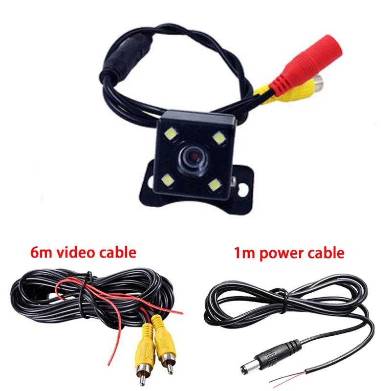 Car Rear View Camera with Video Cable Night Vision Reversing Auto Parking Camera IP68 Waterproof CCD LED Auto Backup Monitor HD