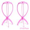 Durable Collapsible Wig Holder, 2-piece Portable Kit. Space-saving Wig Stand, Universal for Daily Display and Travel Storage.