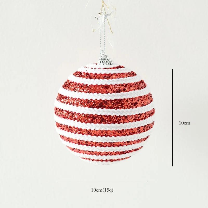 Candy Cane Christmas Tree Large Decoration Red White Velvet Lollipop Ball Pendant Luxury Hanging 2025 Xmas New Year Party Decors