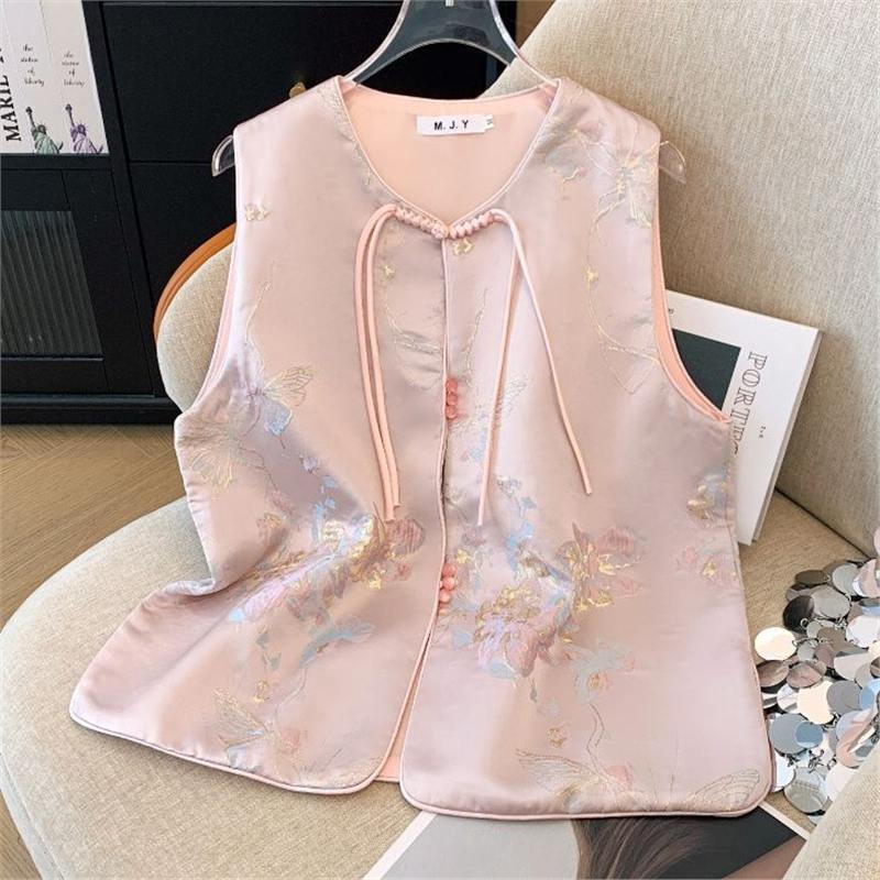 Vest Jacquard Year Women's New Skinny Top 2025 Fashion Trend