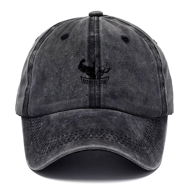 Bodybuilding Vintage Washed Cotton Baseball Cap Adjustable Distressed Trucker Hat for Unisex Gym Workout Cotton Cap Breathable Hats