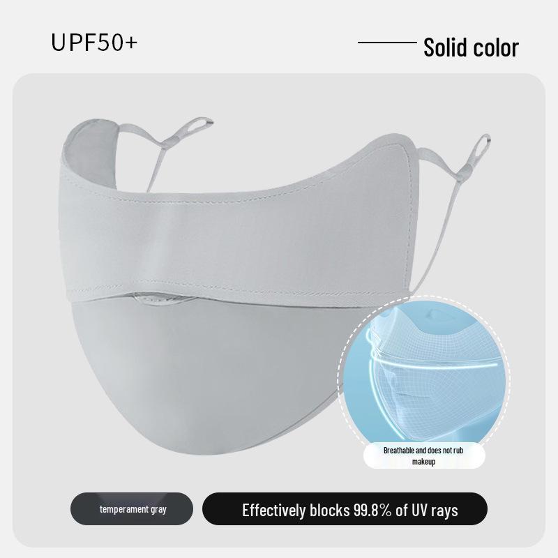 UV Protection Gradient Face Veil: Breathable 3D Eye Corner Shield for Summer Outdoor Use
