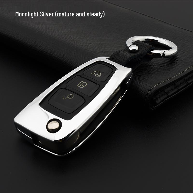 Metal Car Key Cover for Ford Models: Focus, Kuga, Ecosport, Mondeo