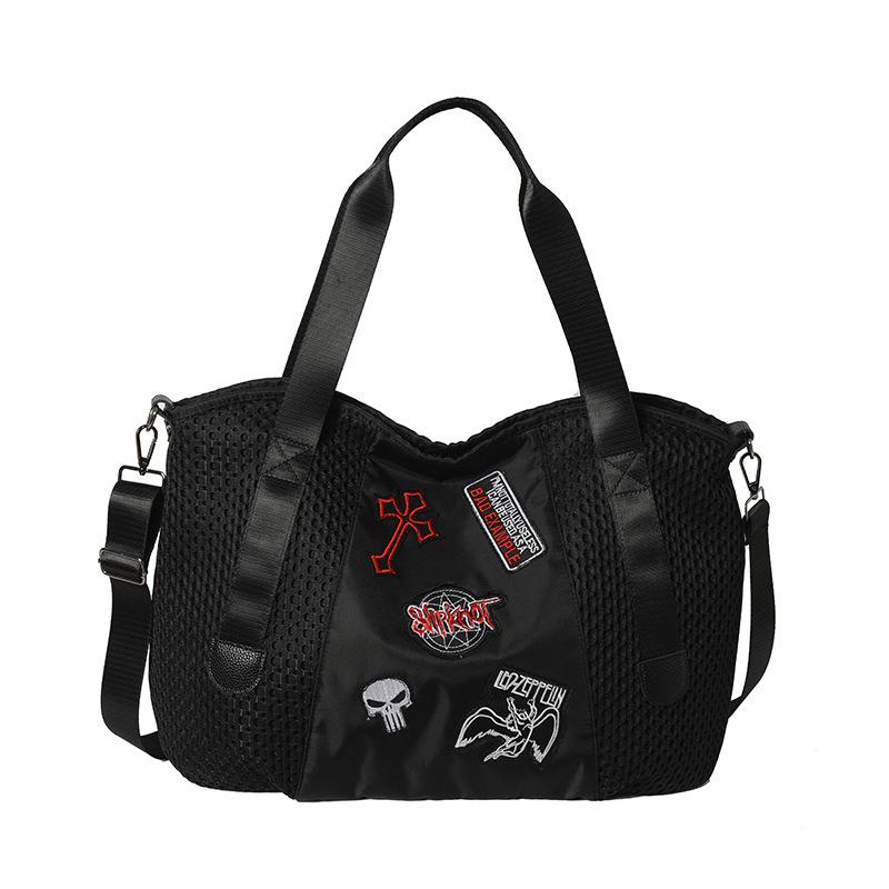 Casual Big Bag New Mesh Tote Bag Shoulder Bag Personalized Handbag Crossbody Bag Fashion Travel Commuter Bag