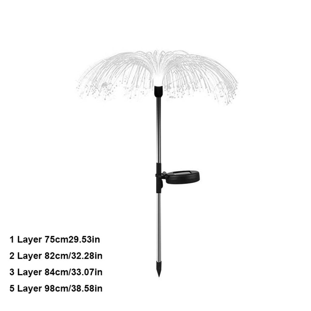 1/2/3/5 Layer Solar Jellyfish Lamp Colorful Fiber Optic Lamp Jellyfish Lawn Light  Outdoor