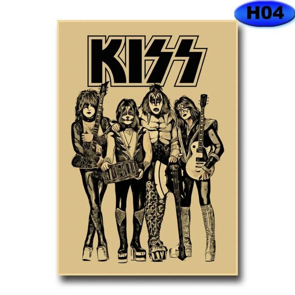 

Вінтажна бляшана табличка гурту KISS Хеві-метал Декор для музичної кімнати