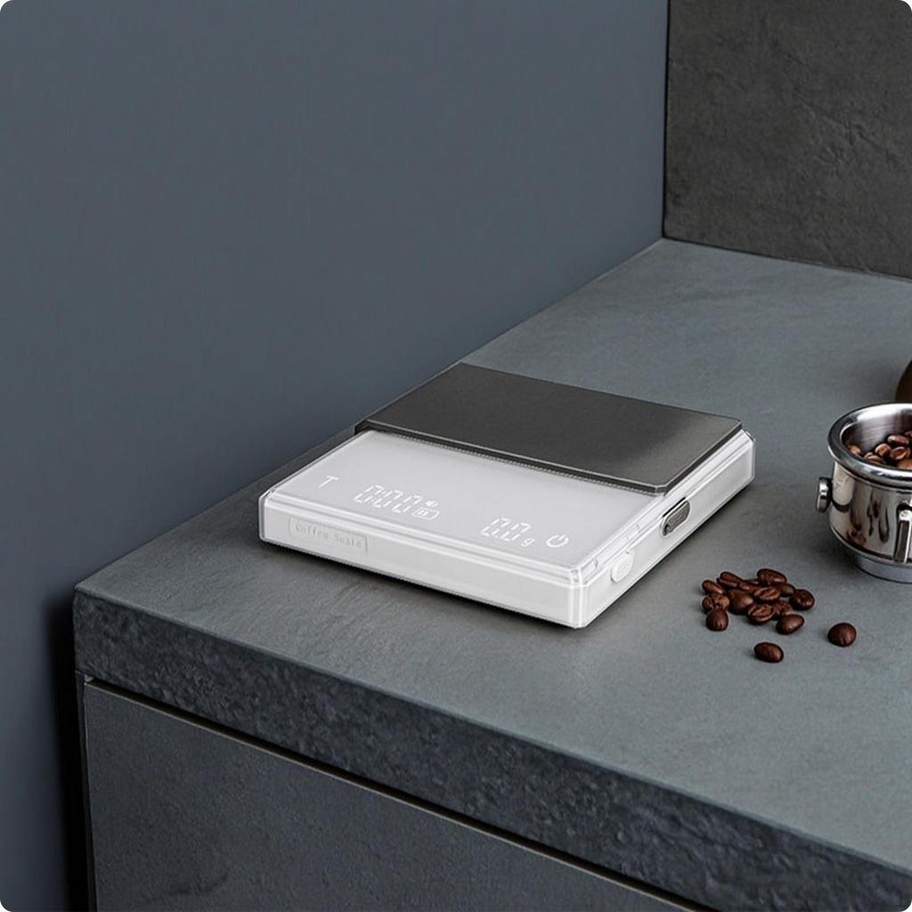 Espresso Scale with Timer Mini Electronic Coffee for Baristas, Pour over, Travel Black Cute
